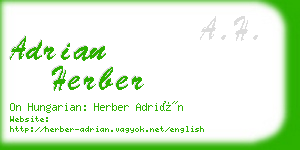 adrian herber business card